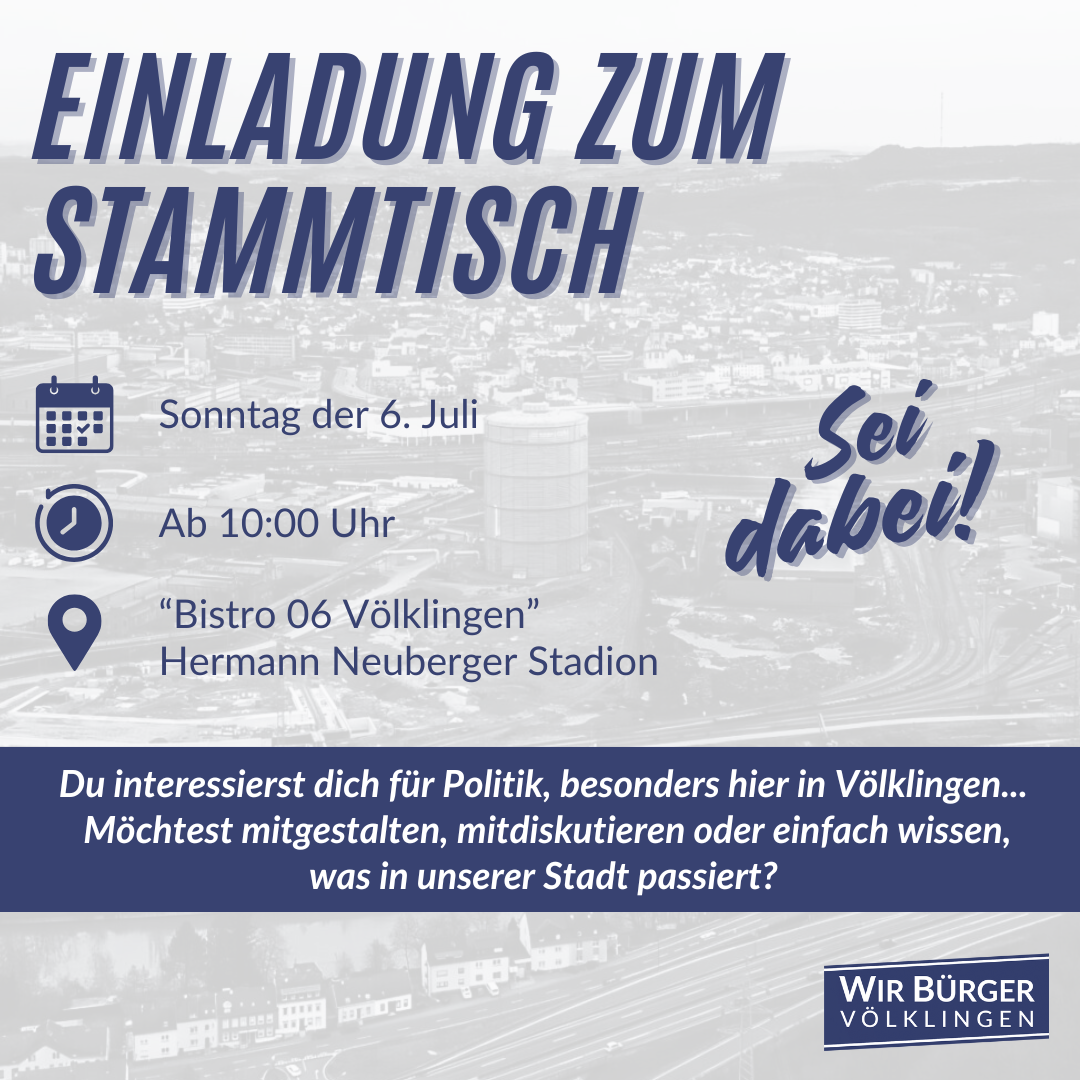 Stammtisch am nächsten Sonntag, den 6. Juli 2025
